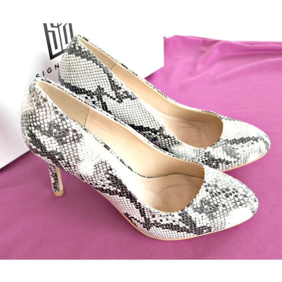Trendy Animal Snake Print Basic Career Heels - Picture 5 of 5